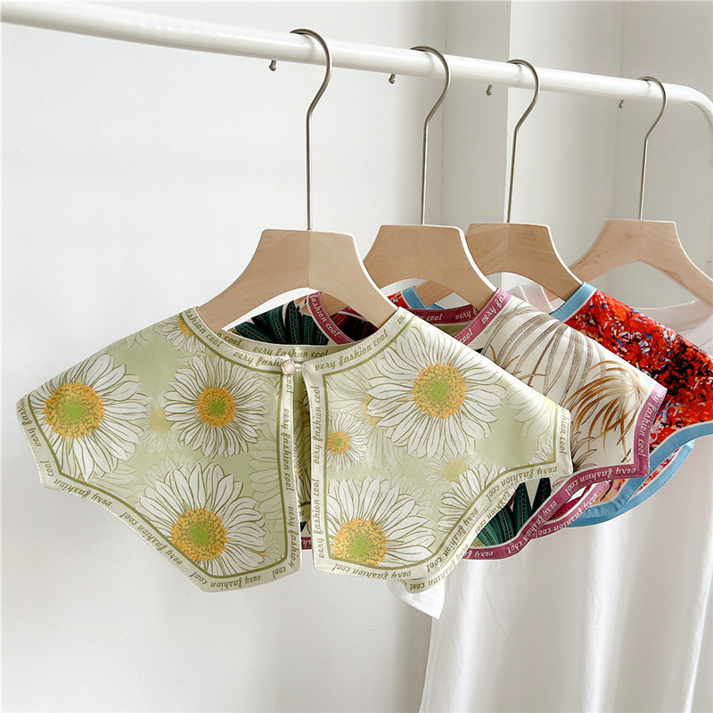 Off Shoulder Blouse - Modne kwiatowe odpinane kołnierze szale damskie