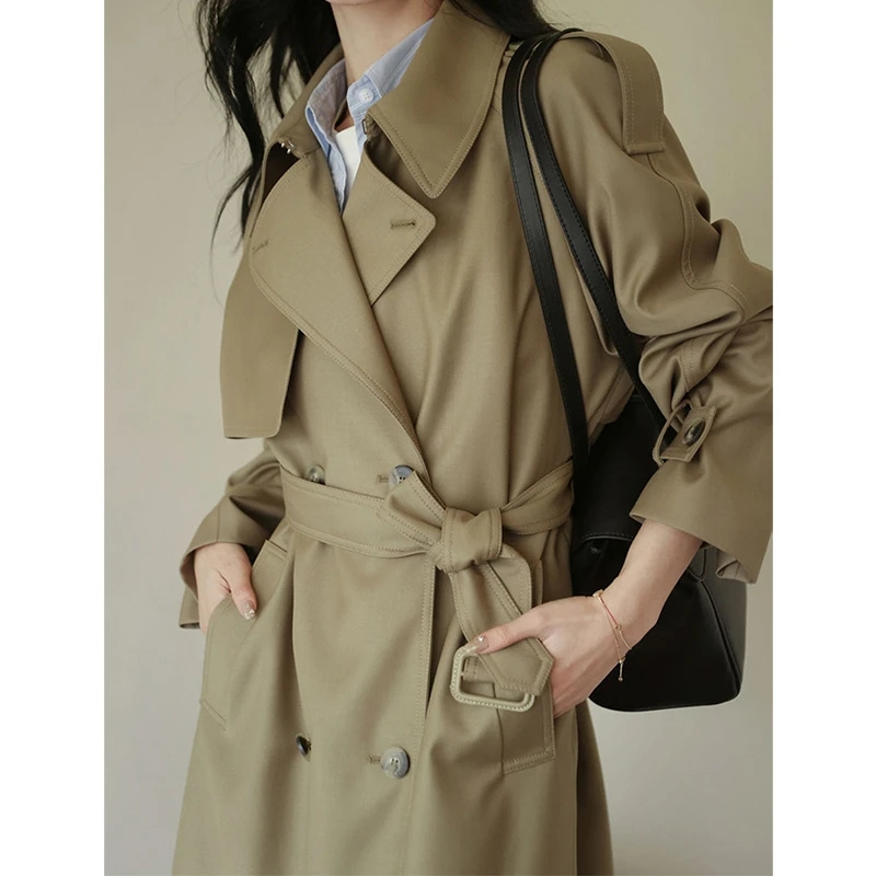 Summer Clothing For Women Over 50 - 2025 Jesienny damski trencz Odzież Luźny