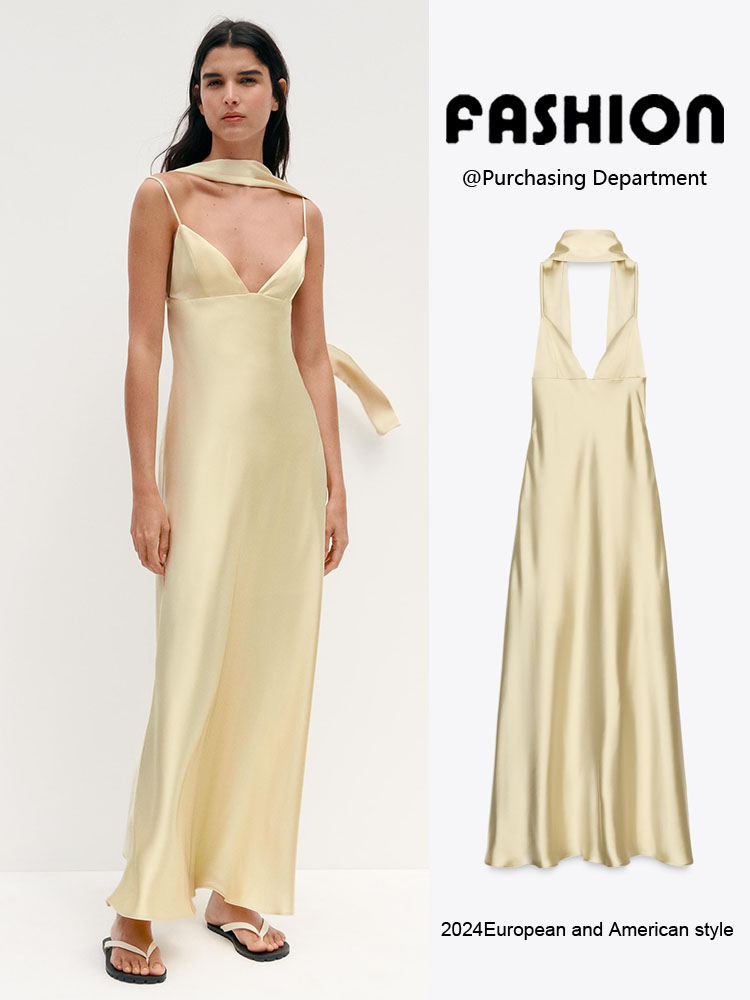 Quality Summer Clothing - Letnia Nowa Moda Cienka Jedwabna Satynowa