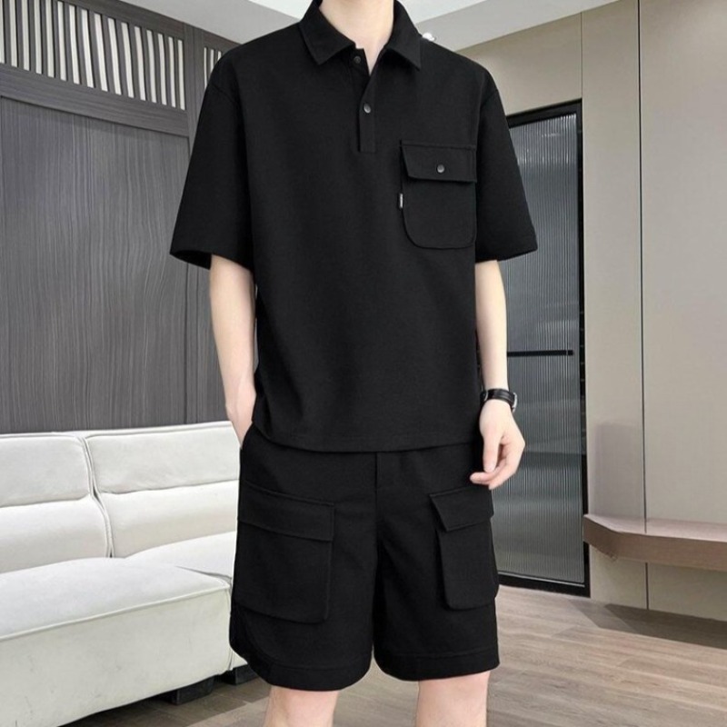 Quality Summer Clothing - Męski letni zestaw: koszulka polo z