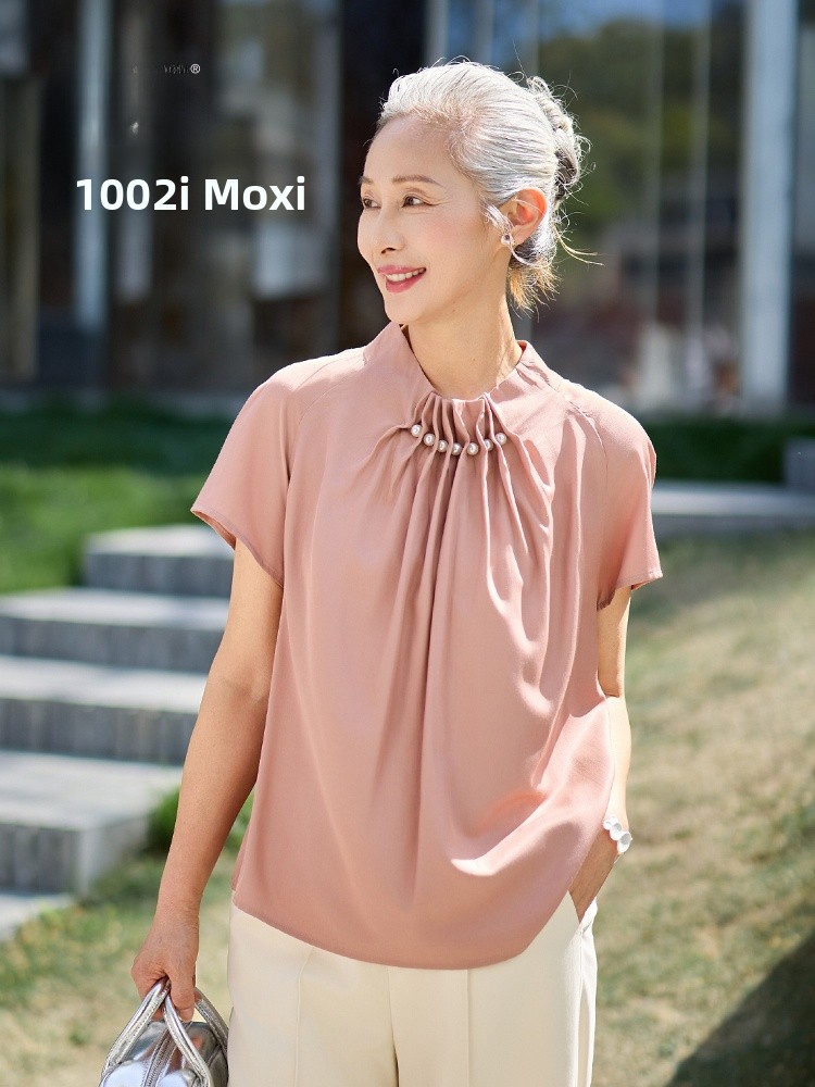 Summer Clothing For Women Over 50 - Modna, cienka koszulka z krótkim rękawem