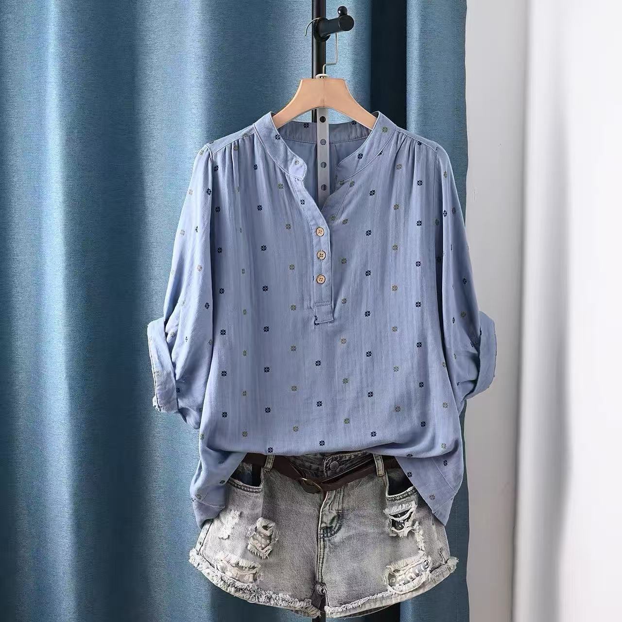Summer Clothing Yarn - Damska bluzka 2026, damska japońska bluzka