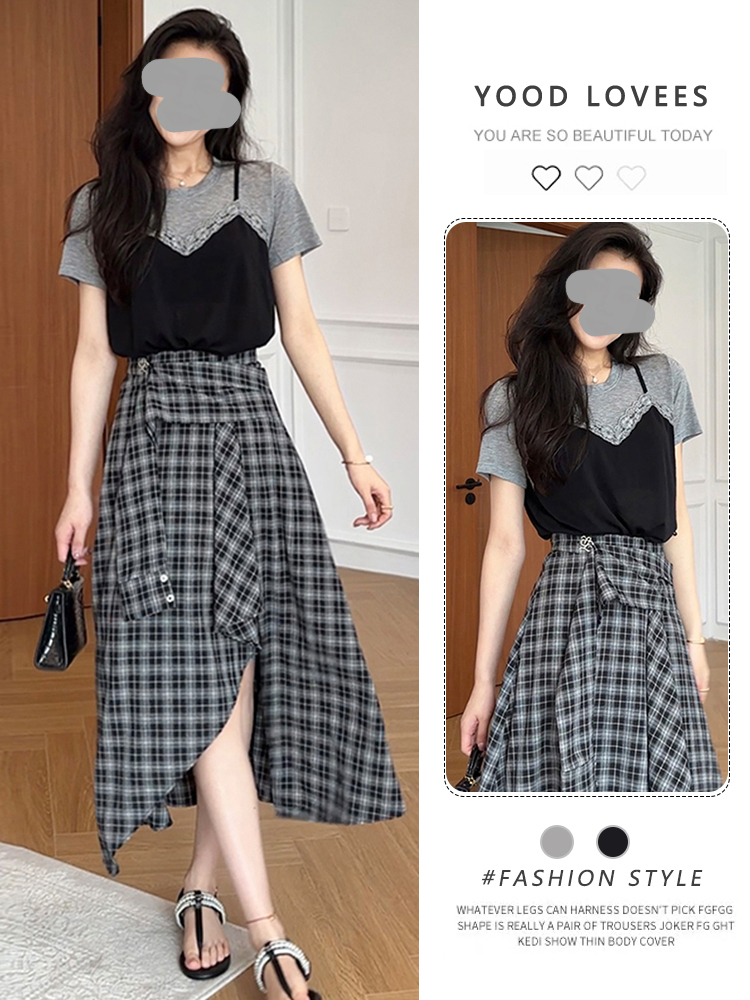 Quality Summer Clothing - Letni Nowy Modny Zestaw: Koronkowa Bluzka