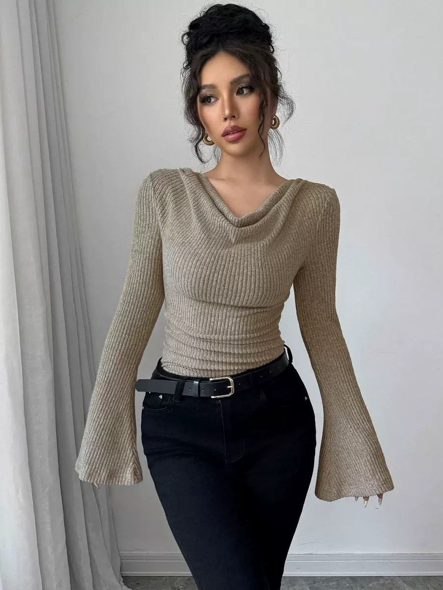 Off Shoulder Blouse - Damska bluzka z odkrytymi ramionami, dekolt