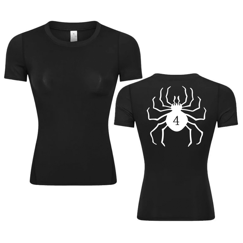 Summer Gym Clothing - Koszulka kompresyjna z nadrukiem graficznym dla