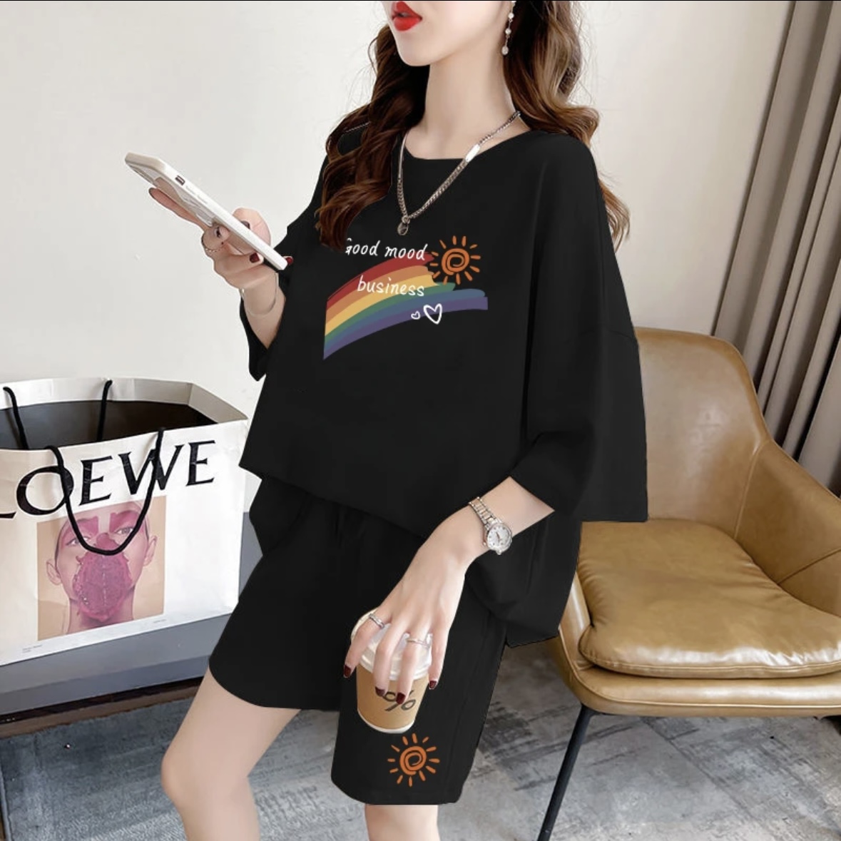 Summer Clothing For Women - Modny damski letni komplet szortów, odzież