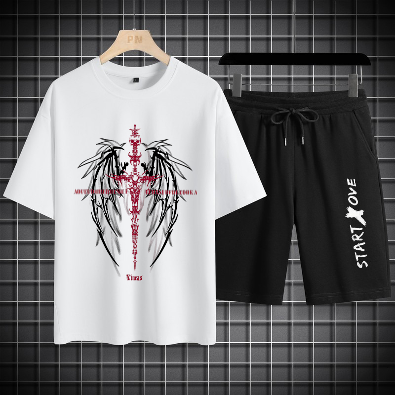 1 szt. Męski zestaw koszulek 2 – Summer Clothing Outfits recenzja i cena