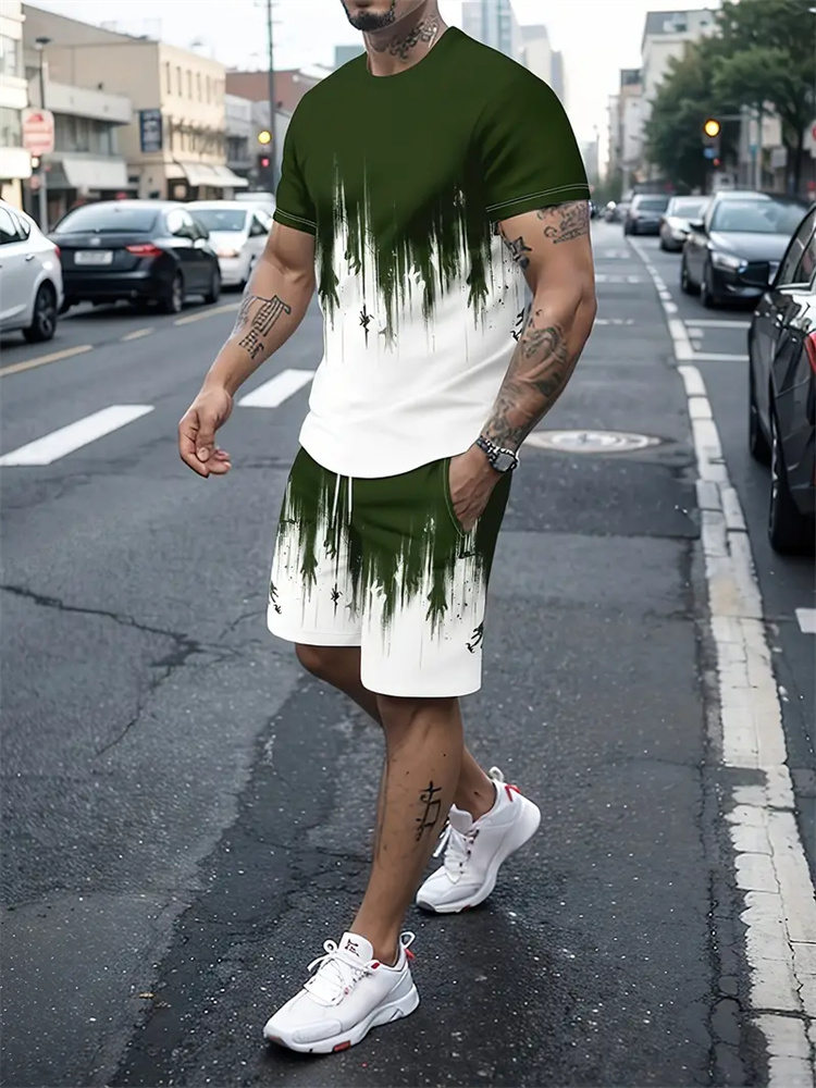 Męski Damski Gradientowy T-shi – Summer Clothing Petite recenzja i cena