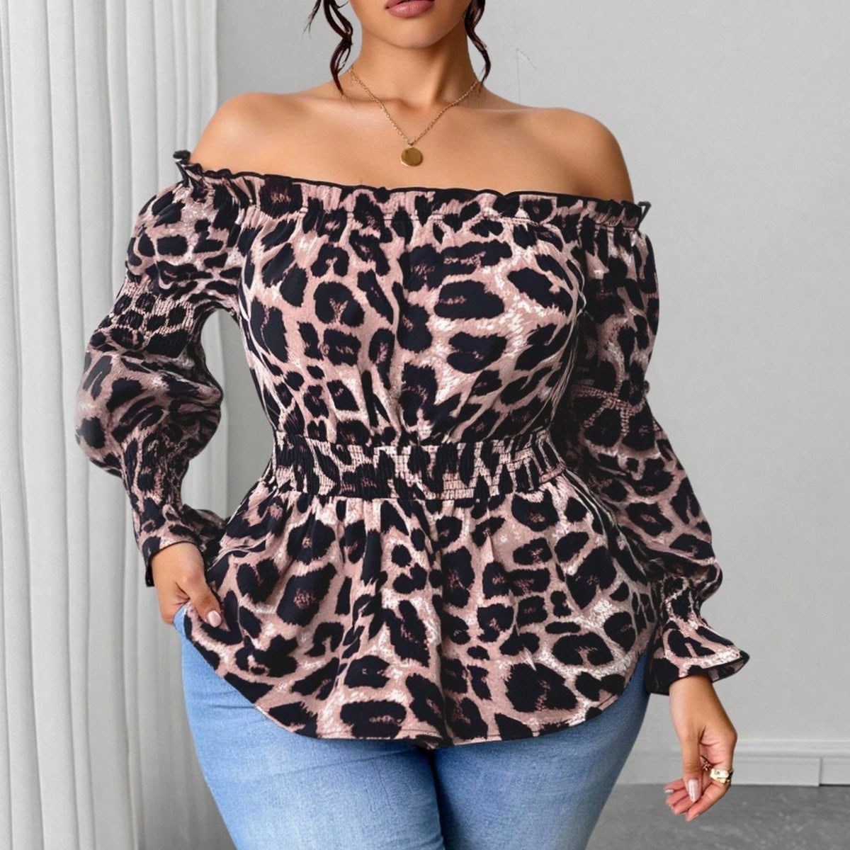 Damska bluzka plus size z nadr – Off Shoulder Blouse recenzja i cena
