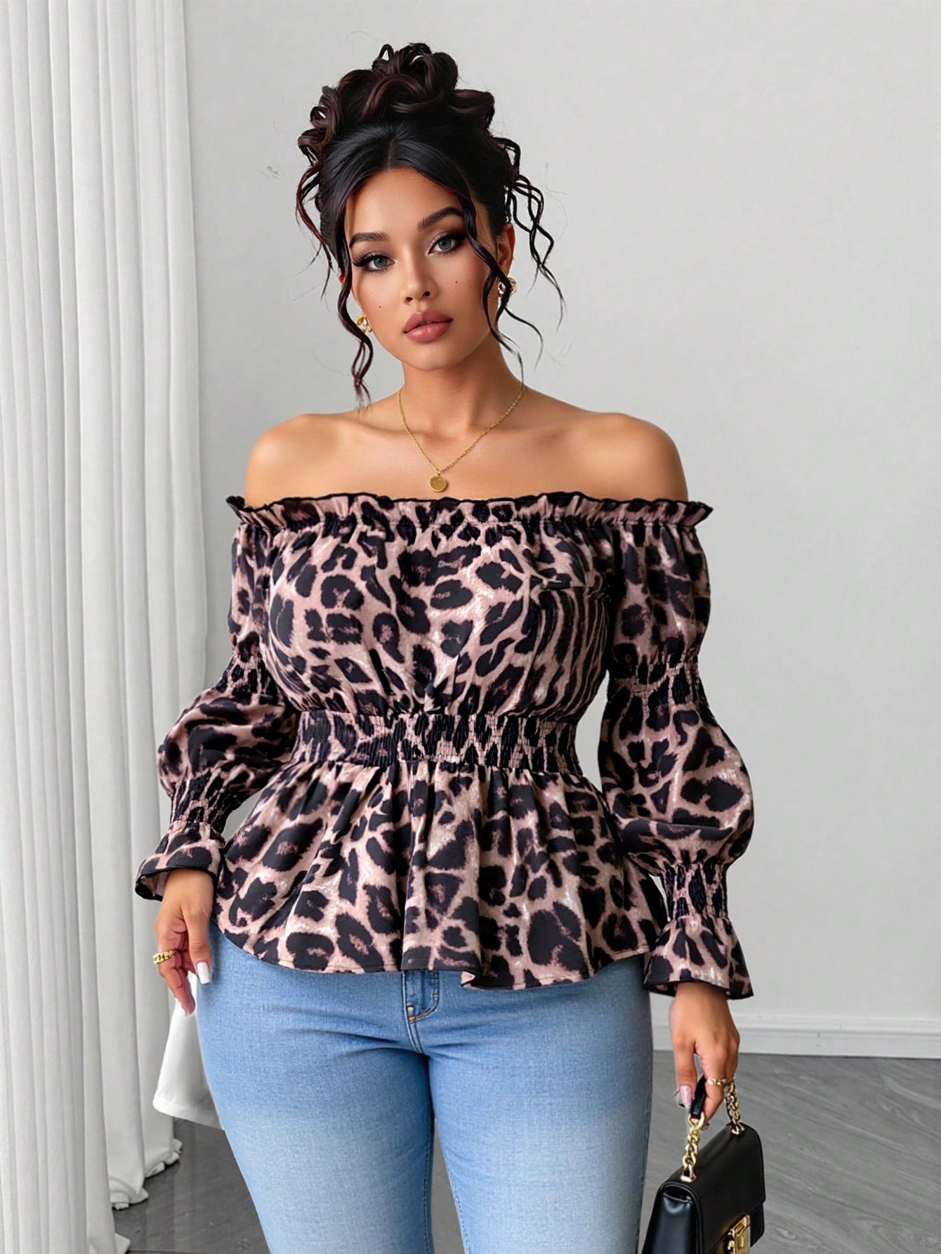 Damska bluzka plus size z nadr – Off Shoulder Blouse recenzja i cena