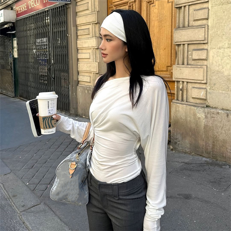 Damskie bluzki z długim rękawe – Off Shoulder Blouse recenzja i cena