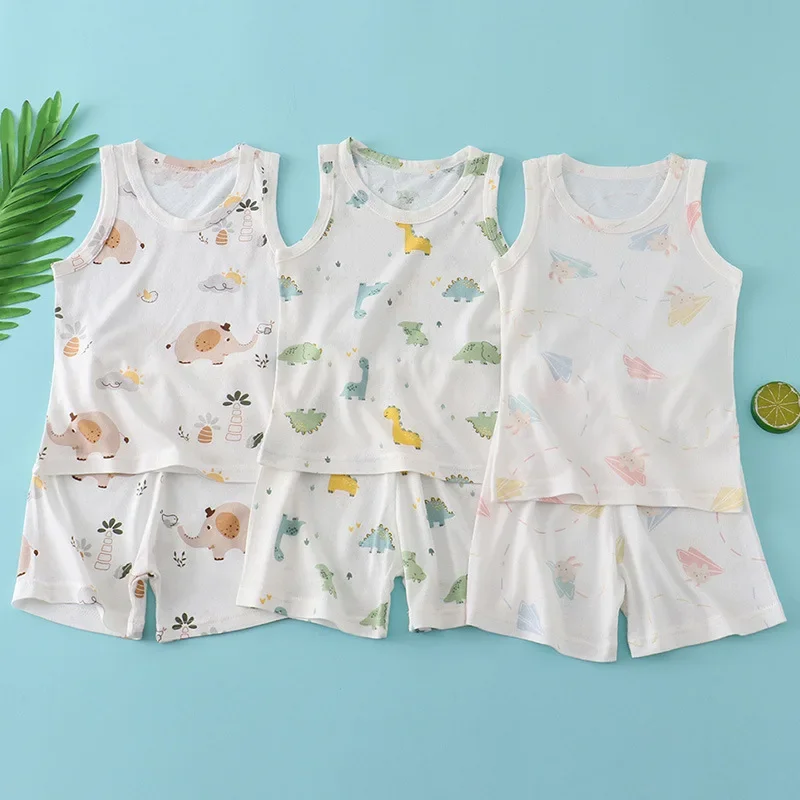Dziecięcy bambusowo-bawełniany – Summer Clothing For Baby Boy recenzja i cena
