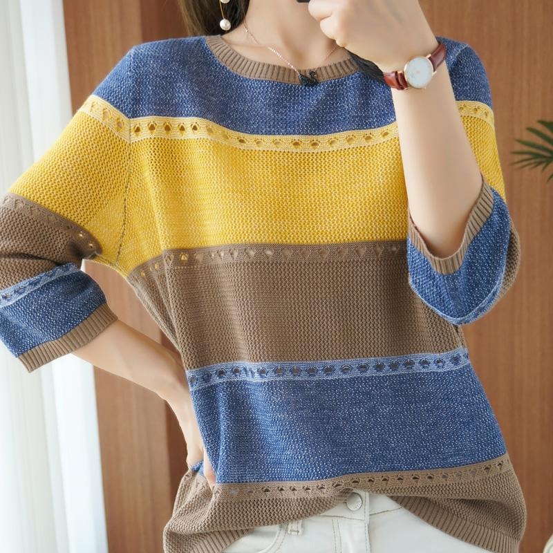 Damski sweter z rękawem 3/4, k – Summer Clothing Yarn recenzja i cena
