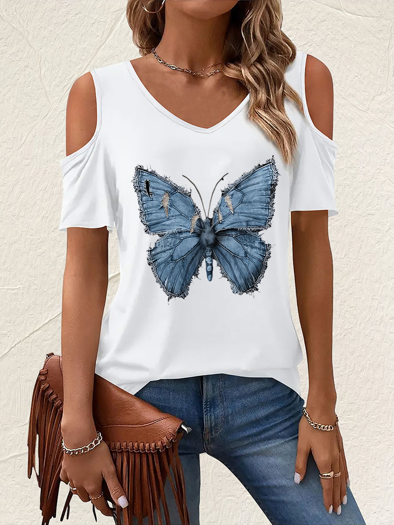T-shirt vintage z dekoltem w s – Summer Clothing Drop recenzja i cena