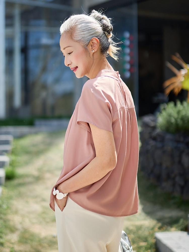 Modna, cienka koszulka z krótk – Summer Clothing For Women Over 50 recenzja i cena