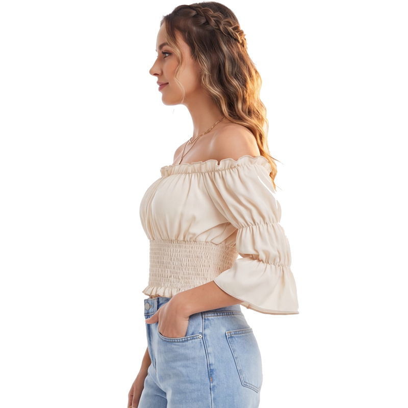 Bluzka renesansowa damska z kr – Off Shoulder Blouse recenzja i cena