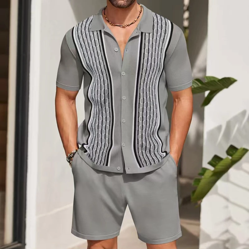 Letni męski komplet dwuczęścio – Quality Summer Clothing recenzja i cena